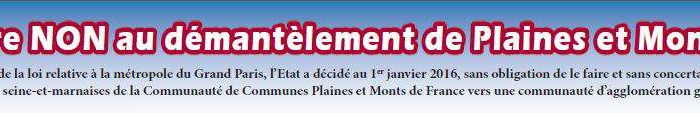 Plaines et monts de France ► « Pourquoi il faut dire non au démantèlement de notre communauté de communes » – Signer la pétition