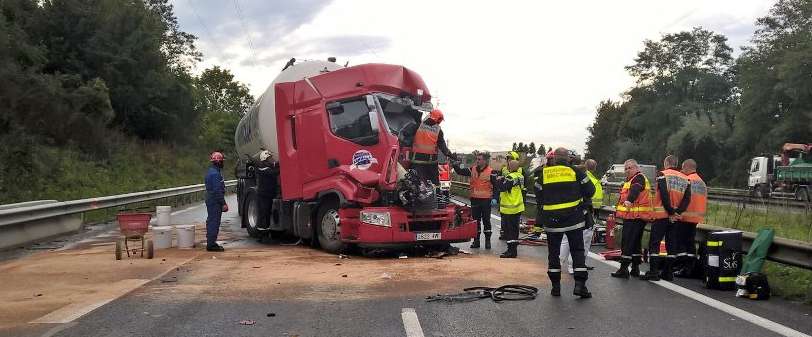 Francilienne accident poids-lourds