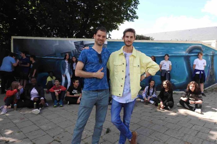 Bussy-Saint-Georges ► Des élèves du collège Cousteau ont réalisé une fresque sur le thème de l’océan [vidéo]