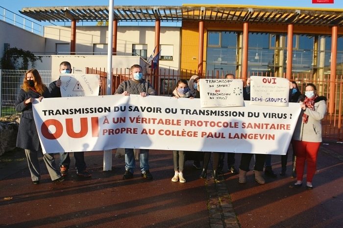Mitry-Mory ► [Vidéo] Collège Paul-Langevin : les enseignants et les parents d’élèves demandent un protocole sanitaire adapté 