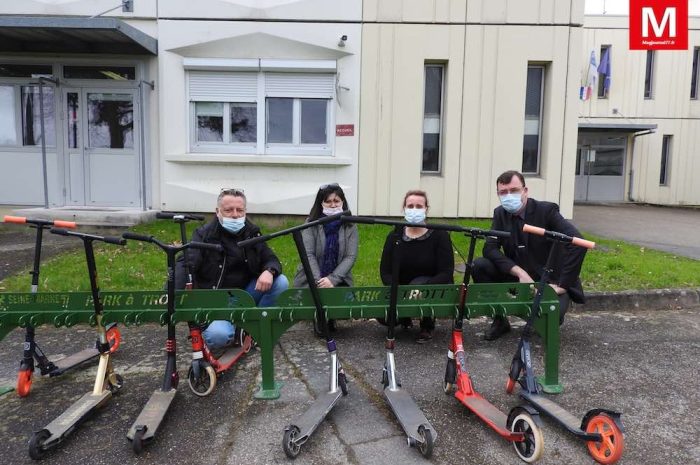 Chelles ► Un parking à trottinettes a été installé au collège Beau-Soleil 