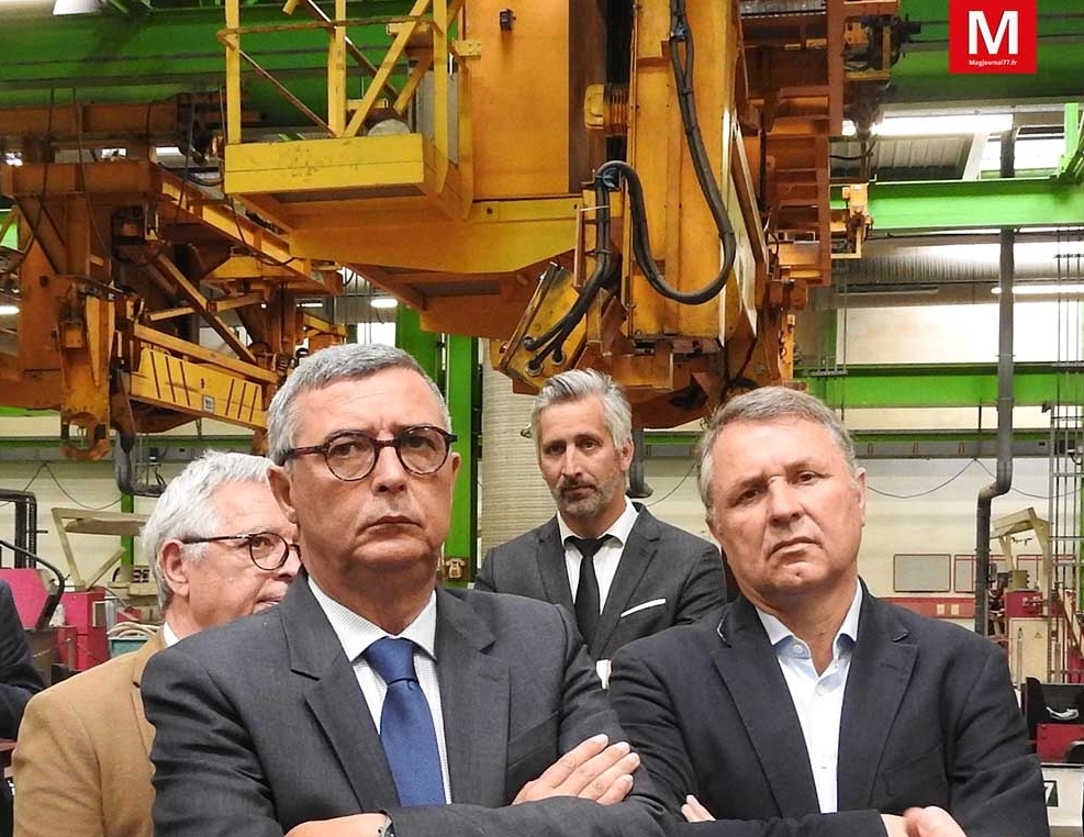 Jean-François Parigi lors d'une visite à l'imprimerie Hélio Print en 2019 après le rachat par le groupe Riccobono
