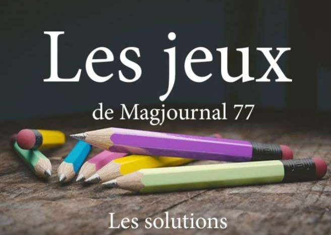 Les jeux du mensuel N°38 ► Les solutions