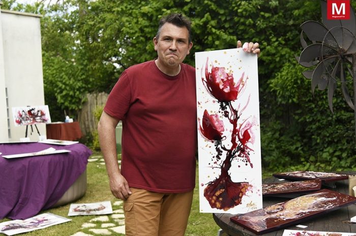 Chanteloup-en-Brie ► [Vidéo] Peinture au vin et au brou de noix : l’arôme dans un style artistique