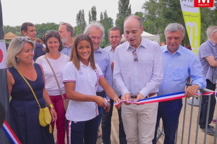 Meaux ► [Vidéo] La gymnaste, Marine Boyer, inaugure Meaux-Plage avant son départ pour les jeux olympiques 