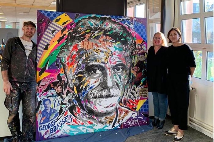 Mitry-Mory ► Le street artiste Jo Di Bona a réalisé une fresque pour les 30 ans de la médiathèque