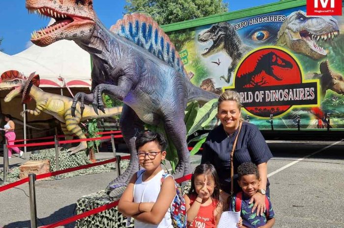 Trilport ► [Vidéo] Des dinosaures robotisés ont investi le parking du Carrefour Market 