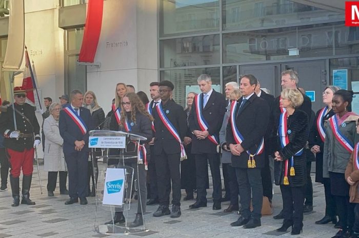 Serris ► [Vidéo] Armistice du 11 novembre : les élus du conseil municipal des enfants et des jeunes ont lu des textes de poilus 