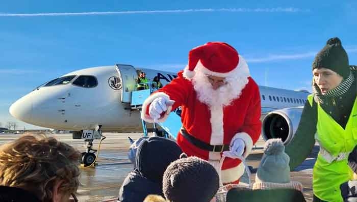 Aéroport Charles de Gaulle ► Le Père Noël a débarqué en avion devant cent vingt écoliers