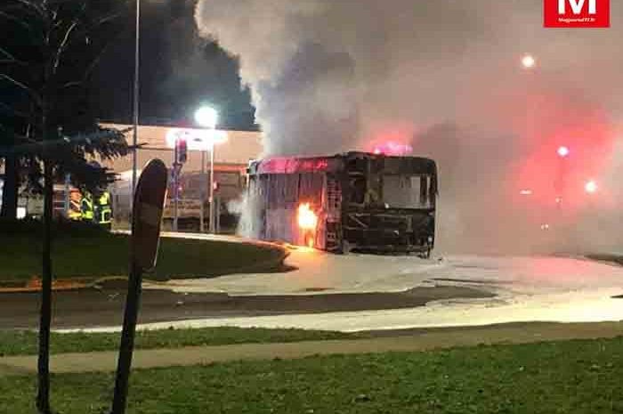 Meaux ► [Vidéo] Un autobus s’embrase en pleine ville