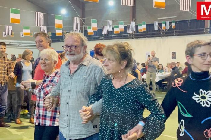 Charny ► [Vidéo] Saint-Patrick : les convives se sont initiés à la danse bretonne, hanter-dro 