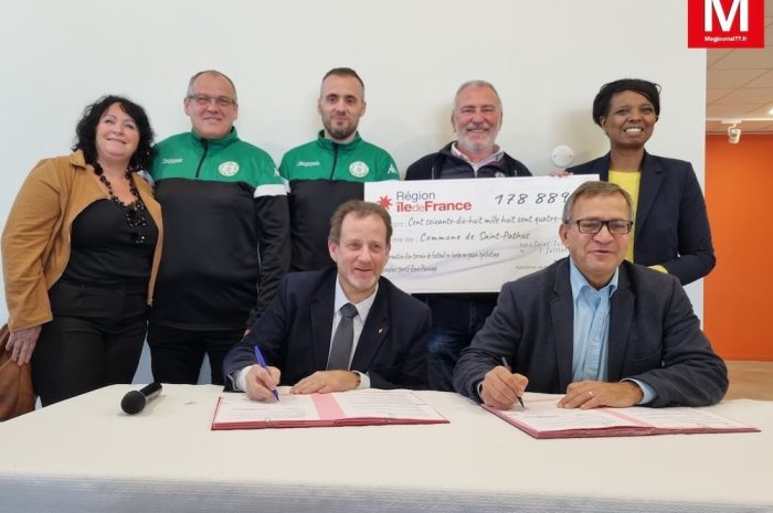 Saint-Pathus ► [Vidéo] Terrain de football synthétique : la Ville reçoit une aide financière de la Région de 178 889 euros 