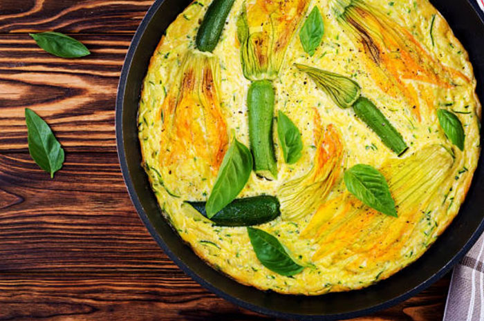La recette du week-end : La fritatta aux fleurs de courgette, en plein dans la saison