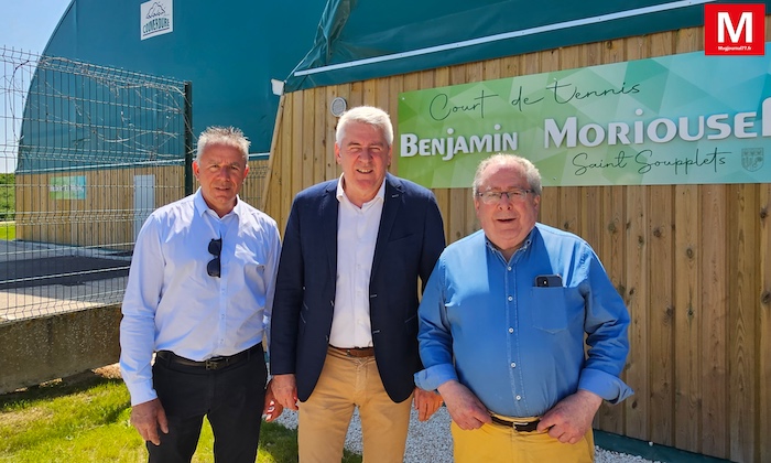 Saint-Soupplets ► [Vidéo] Les deux courts de tennis couverts ont été baptisés du nom des fondateurs du club : Benjamin Moriousef et Hubert Le Moing