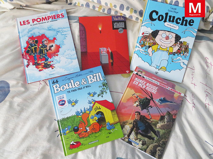 Idées de lecture - BD  : Coluche, Boule et Bill, les Pompiers, les Chevaliers du ciel sont de retour