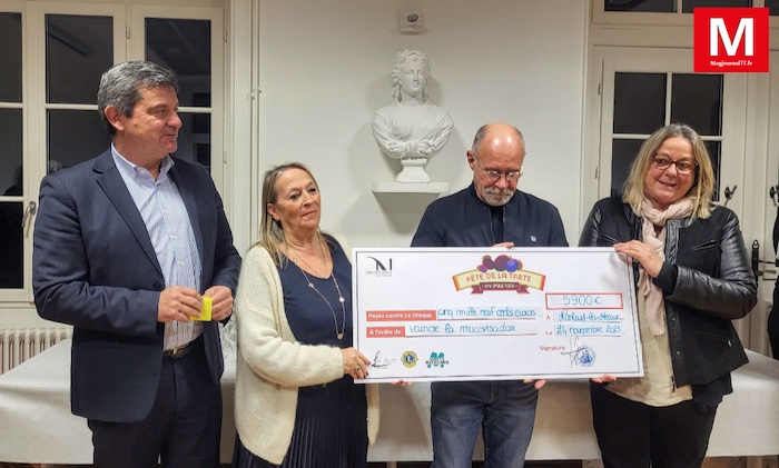 Nanteuil-lès-Meaux ► [Vidéo] Fête de la tarte en prunes : un chèque de 5 900 euros a été remis à l’association Vaincre la mucoviscidose
