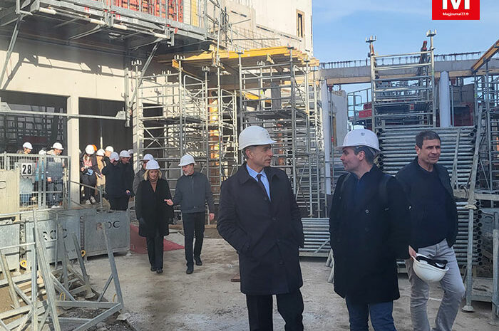 Meaux ► [Vidéo] Visite de chantier à la cité de la musique : les travaux de gros œuvre s’achèvent